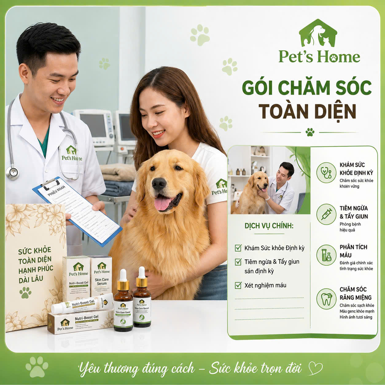 Gói chăm sóc sức khỏe cho chó